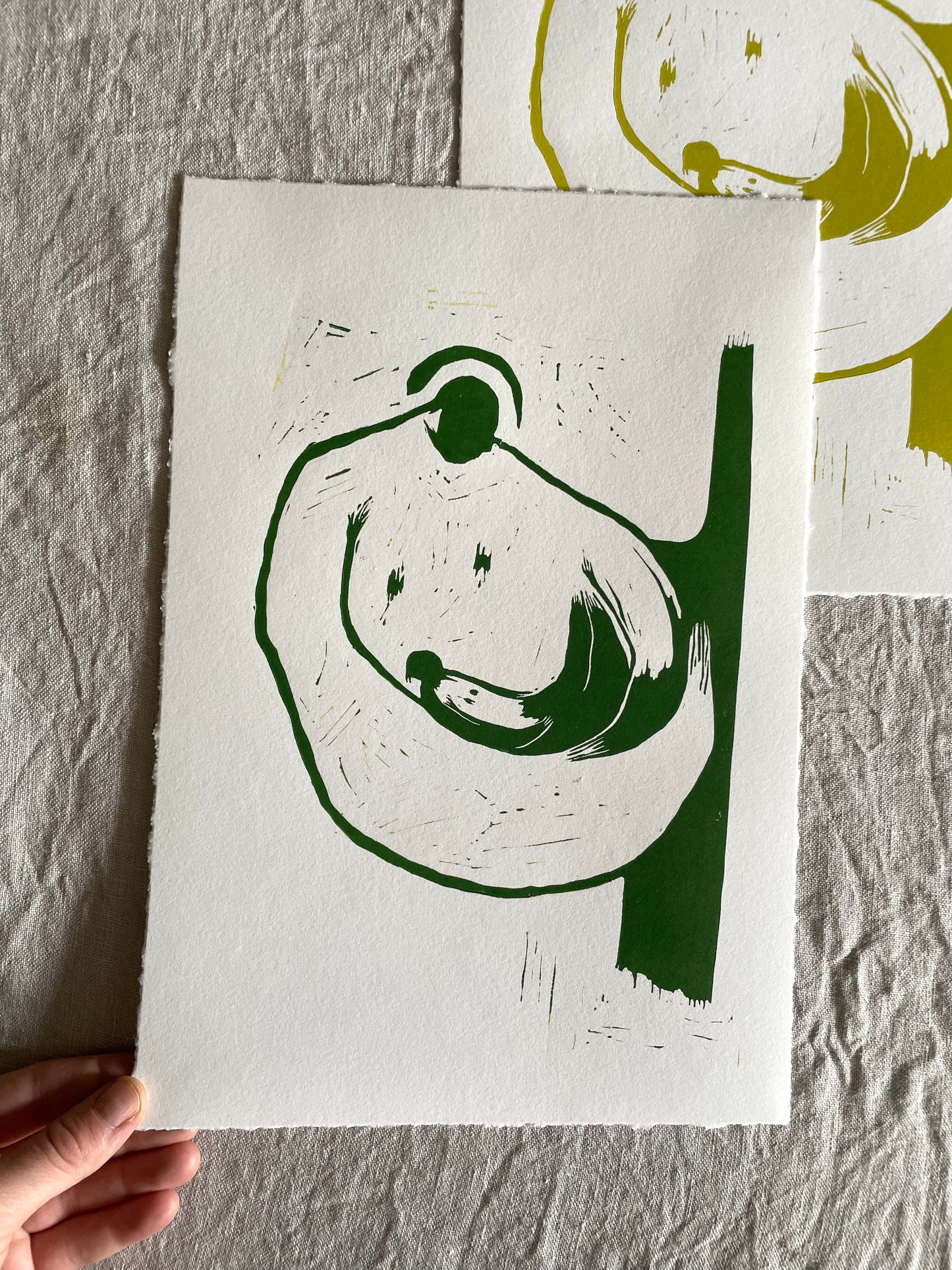 Har deg - ulike farger - Originalt linosnitt