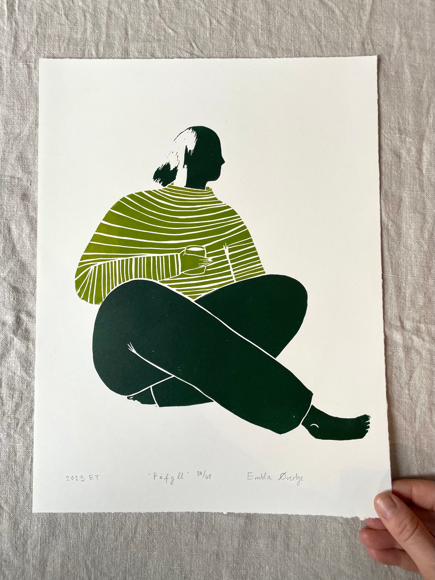 Påfyll - flere farger - Originalt linosnitt