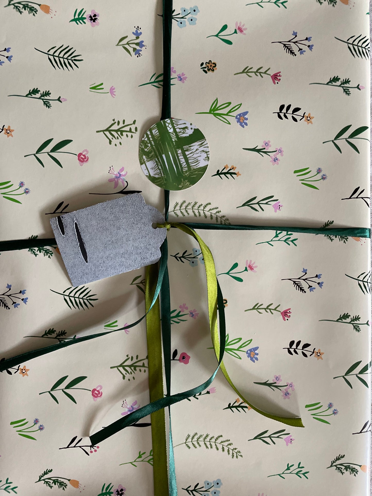 Pakke med 12 stk gavelapper laget av prøvetrykk