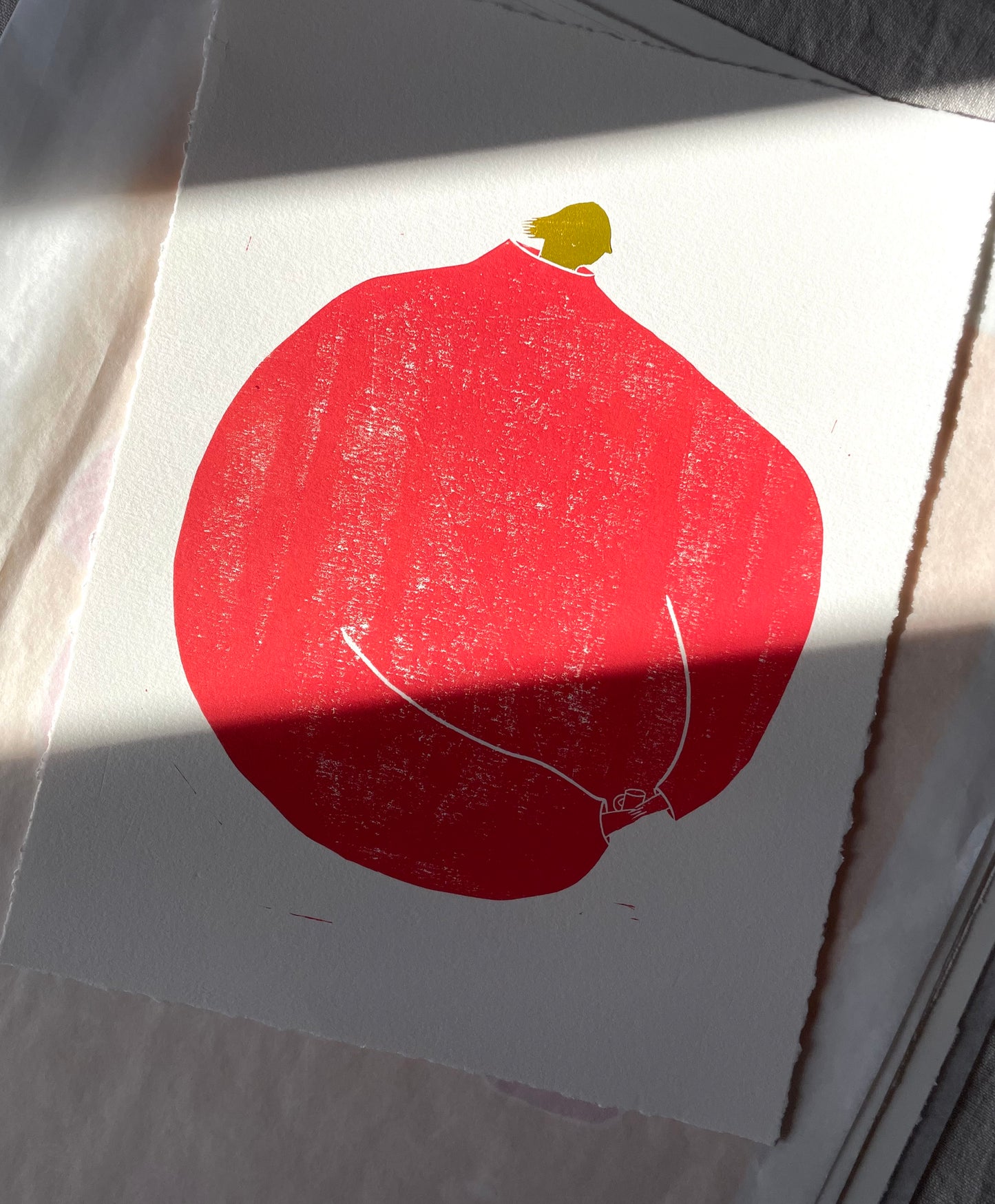 Kosegenser - flere farger - Originalt linosnitt