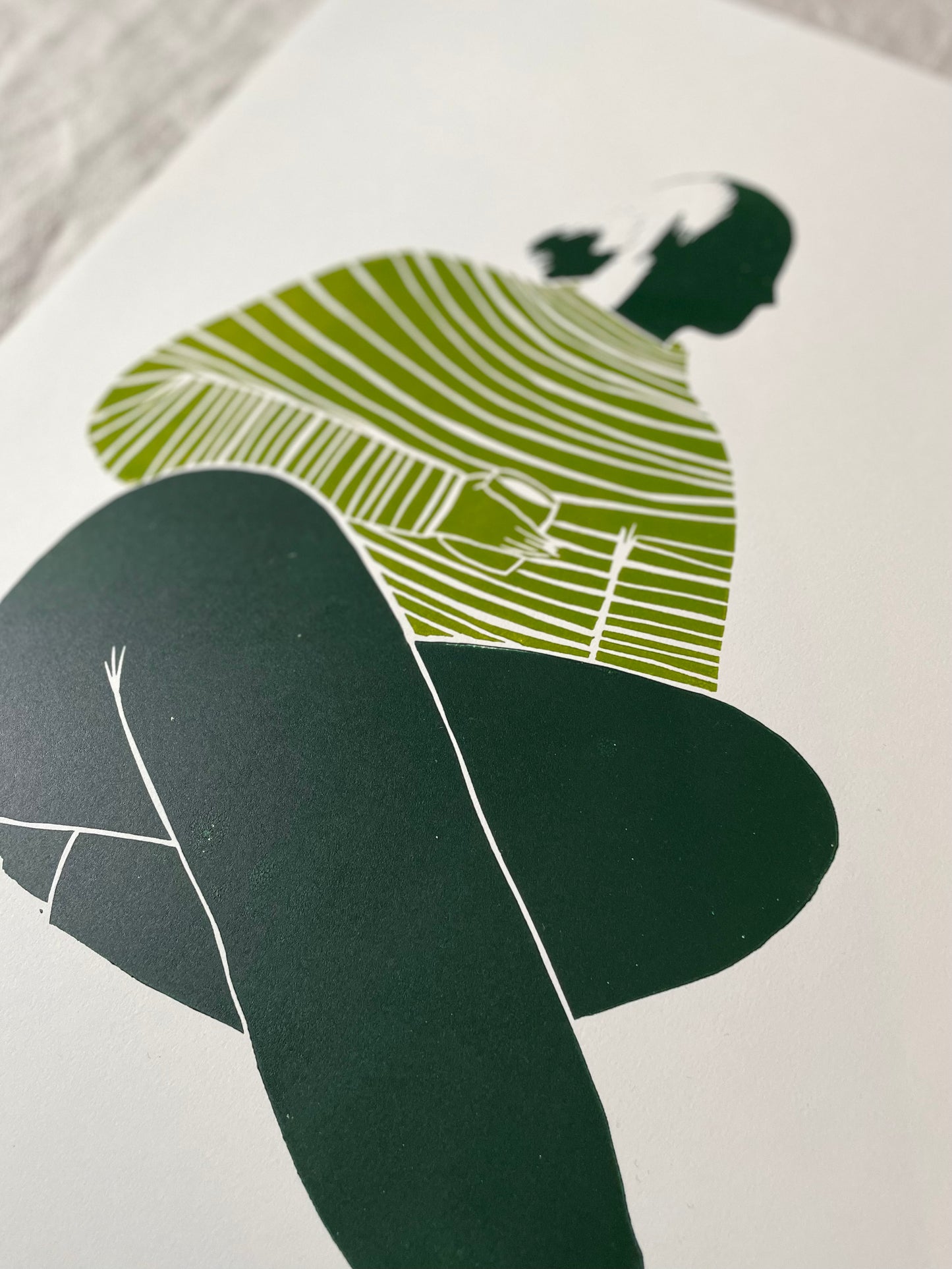 Påfyll - flere farger - Originalt linosnitt