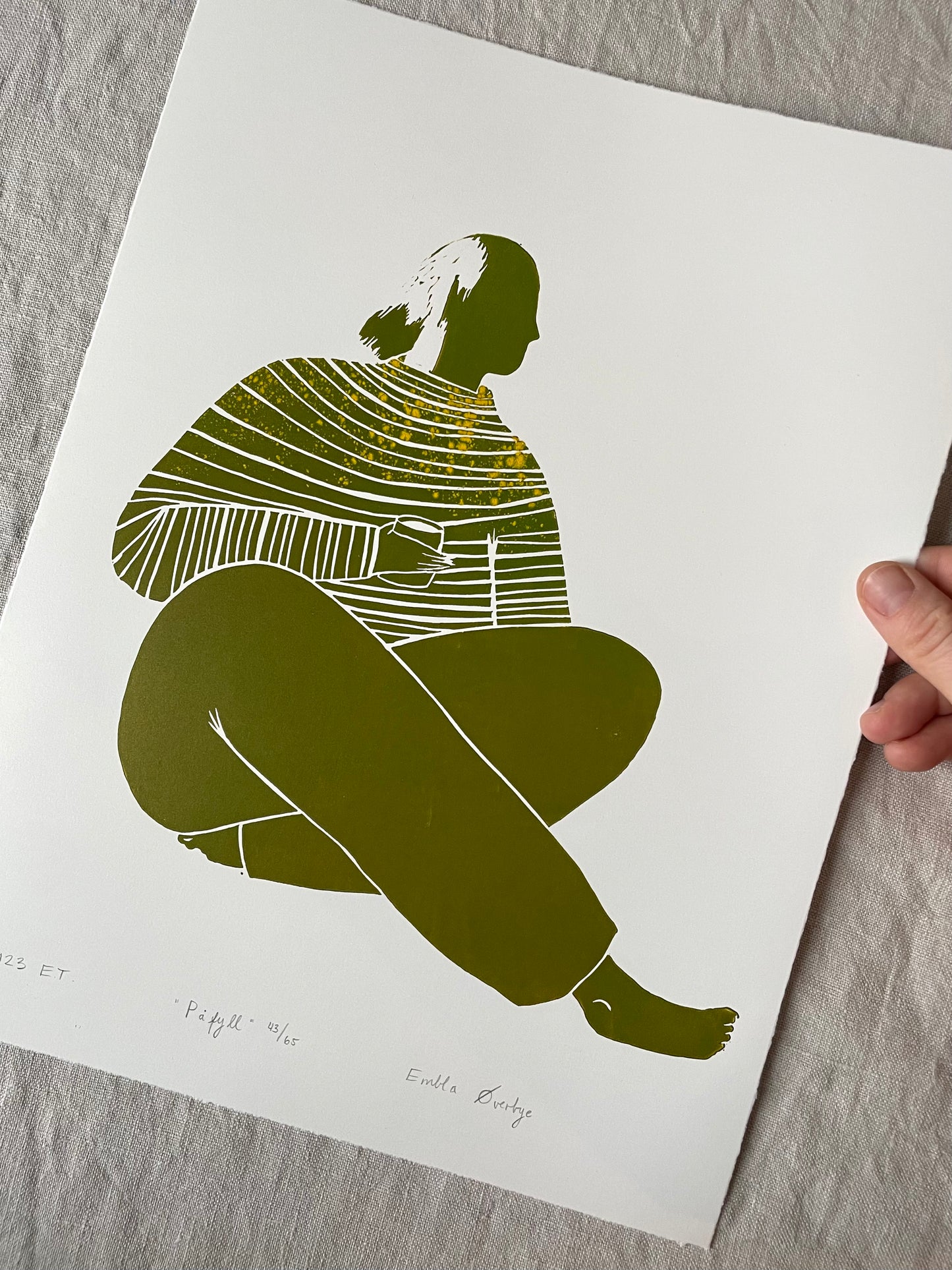 Påfyll - flere farger - Originalt linosnitt