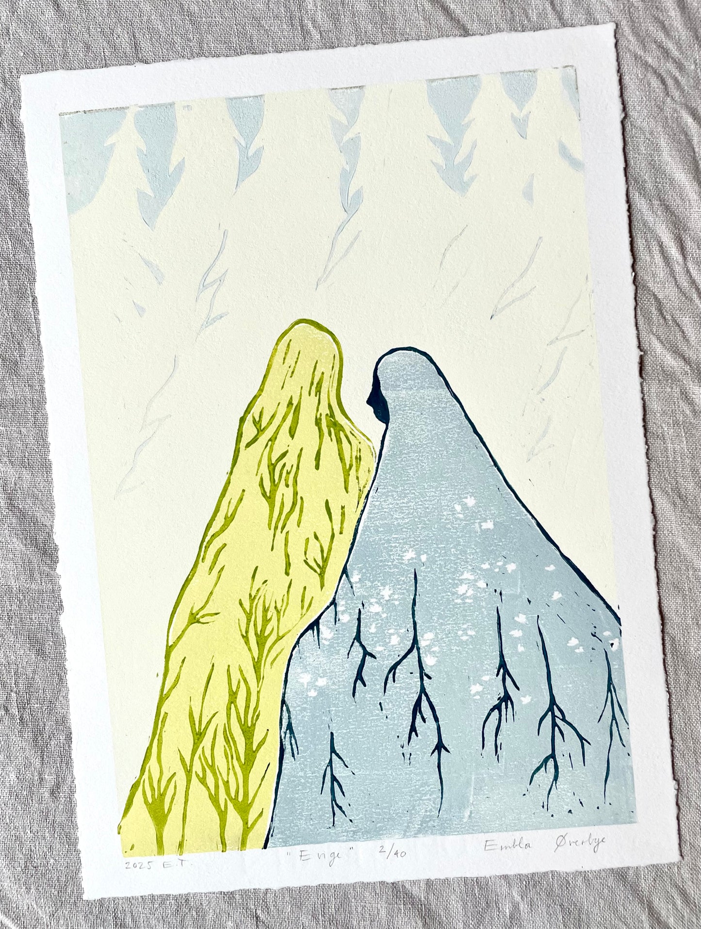 Evige - Originalt linosnitt