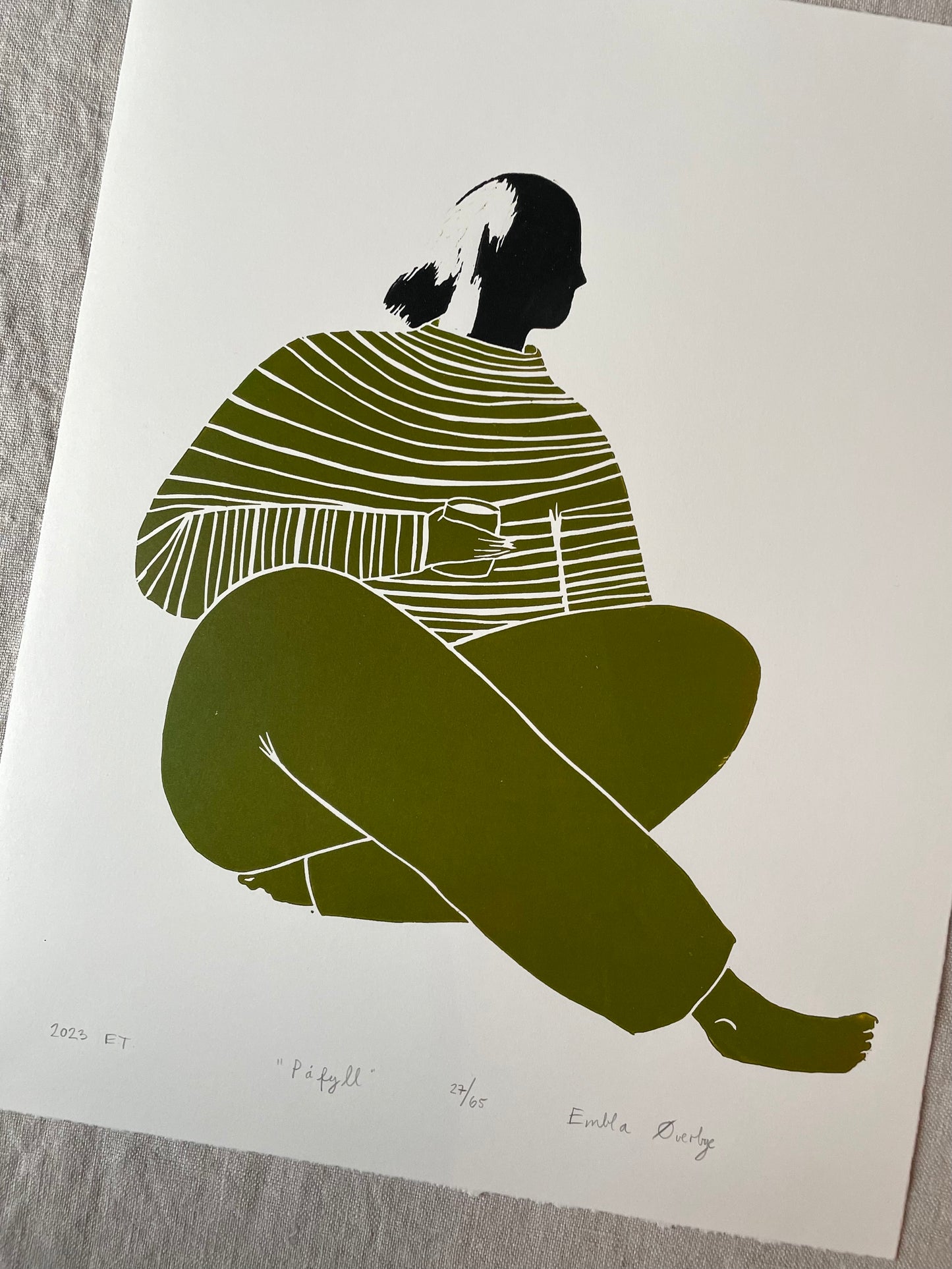 Påfyll - flere farger - Originalt linosnitt
