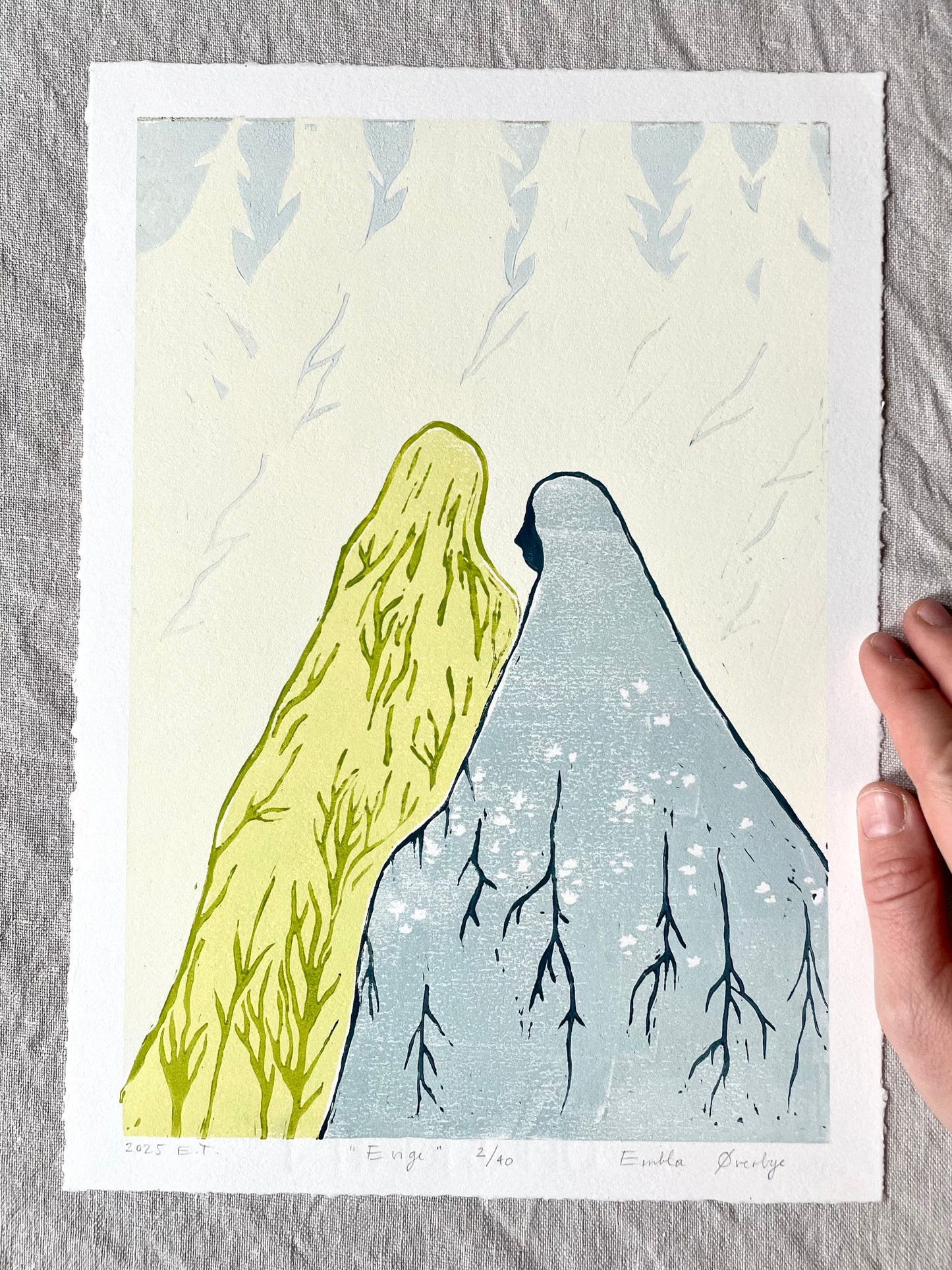 Evige - Originalt linosnitt