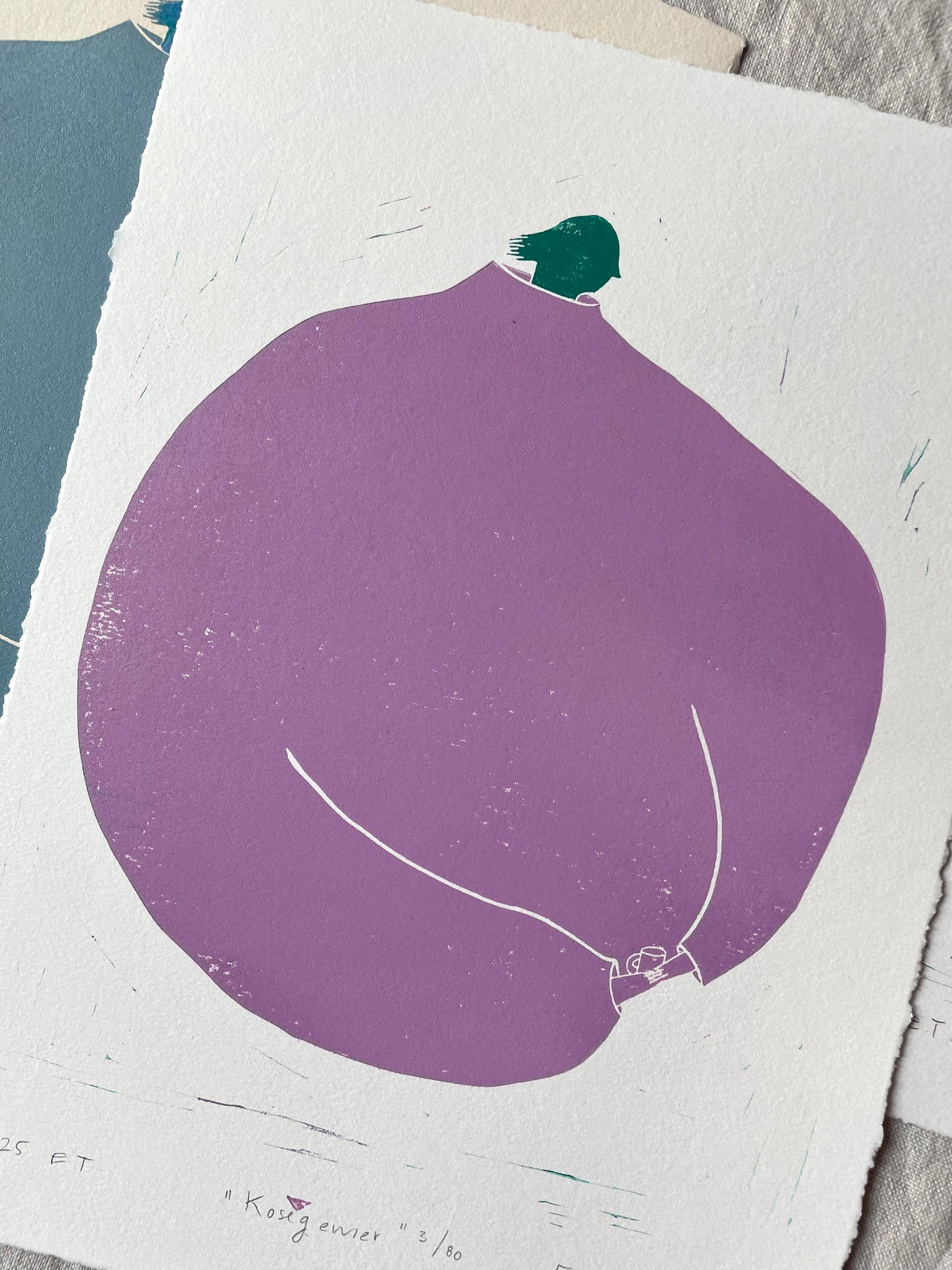 Kosegenser - flere farger - Originalt linosnitt