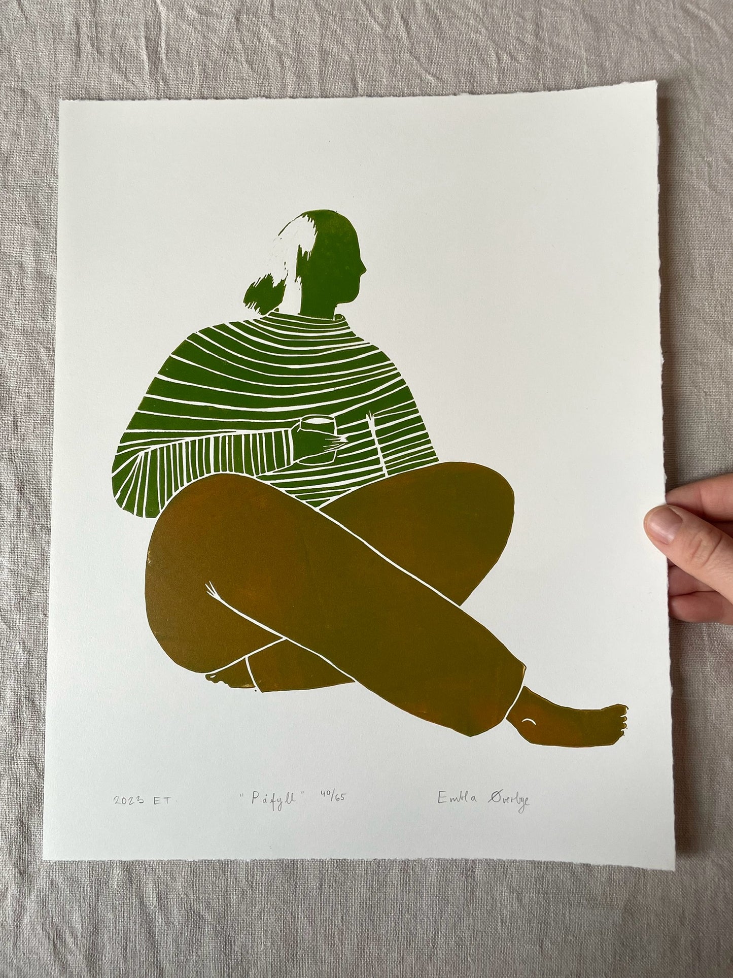 Påfyll - flere farger - Originalt linosnitt