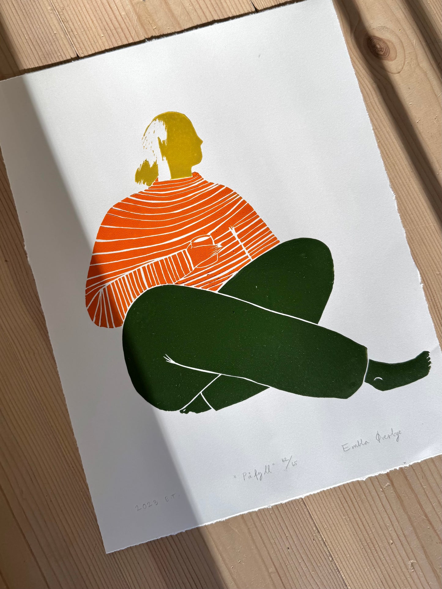 Påfyll - flere farger - Originalt linosnitt