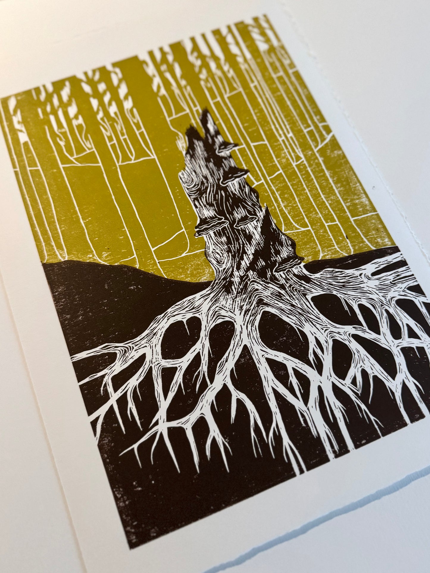 Stubben - Originalt linosnitt