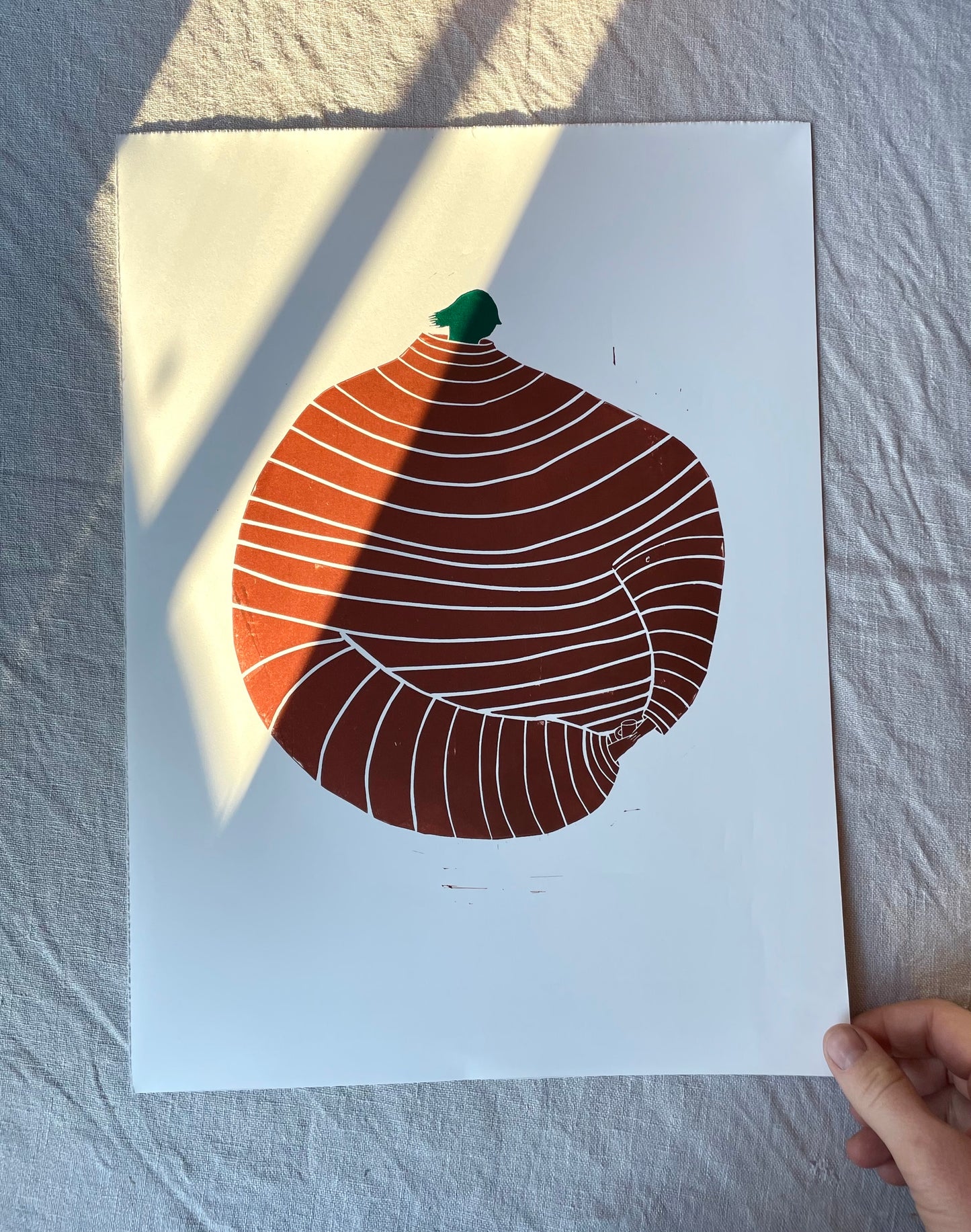 Kosegenser - flere farger - Originalt linosnitt