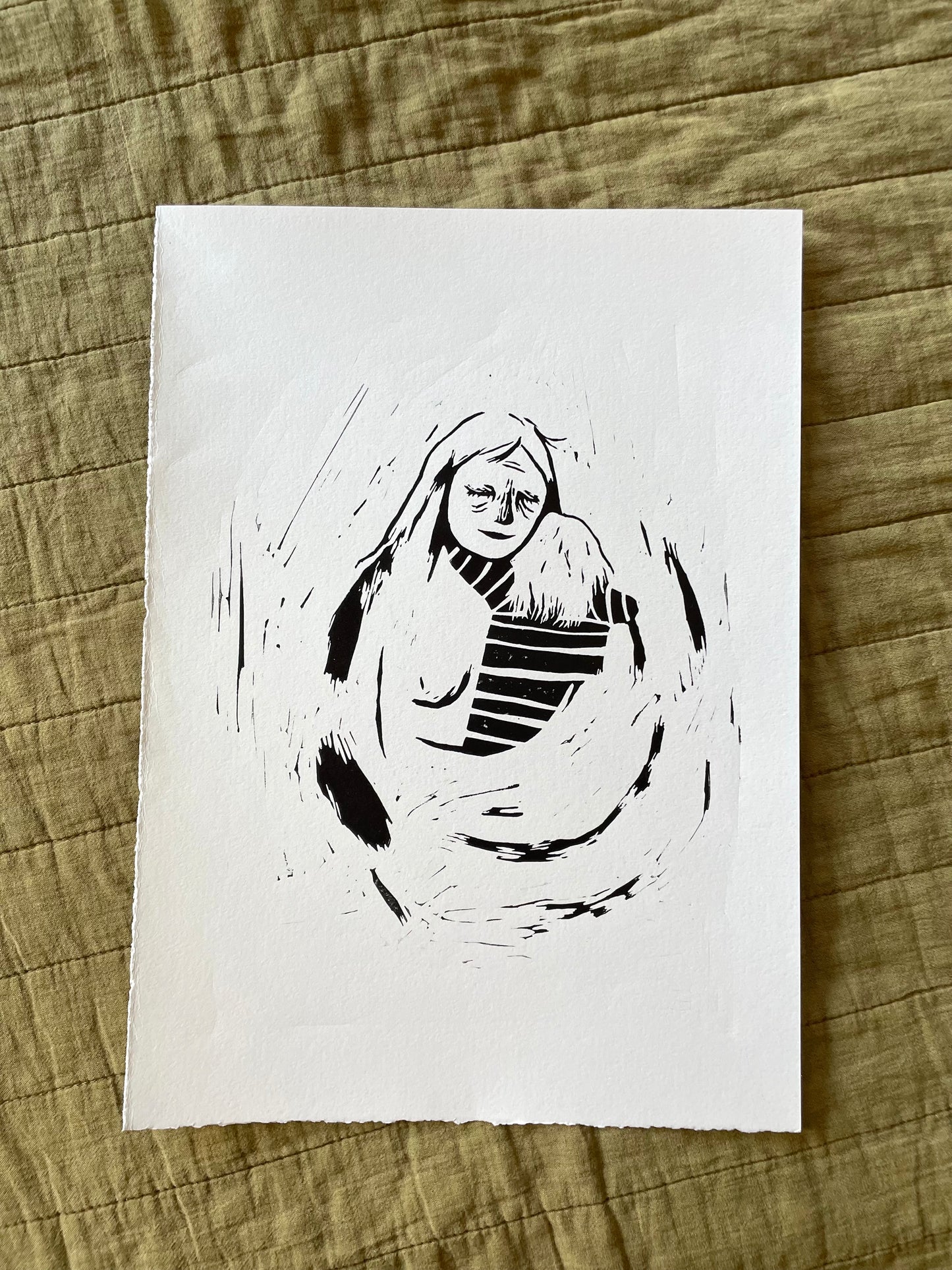 Tenk å ha en som deg II - Originalt linosnitt