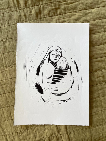 Tenk å ha en som deg II - Originalt linosnitt
