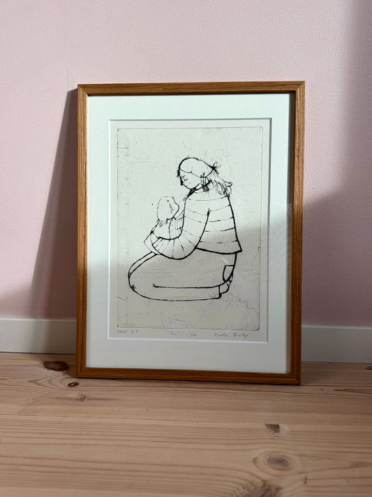 *Innrammet* Nå - Originalt koldnålstrykk