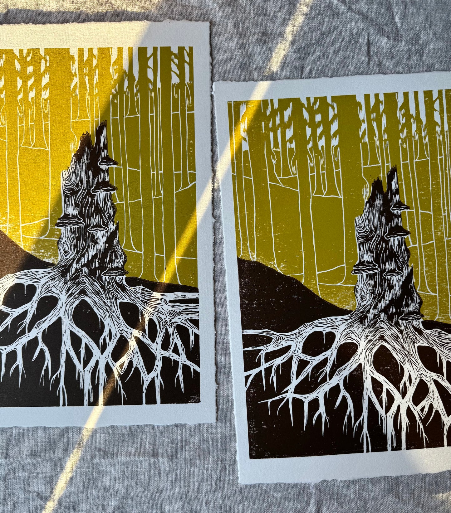 Stubben - Originalt linosnitt