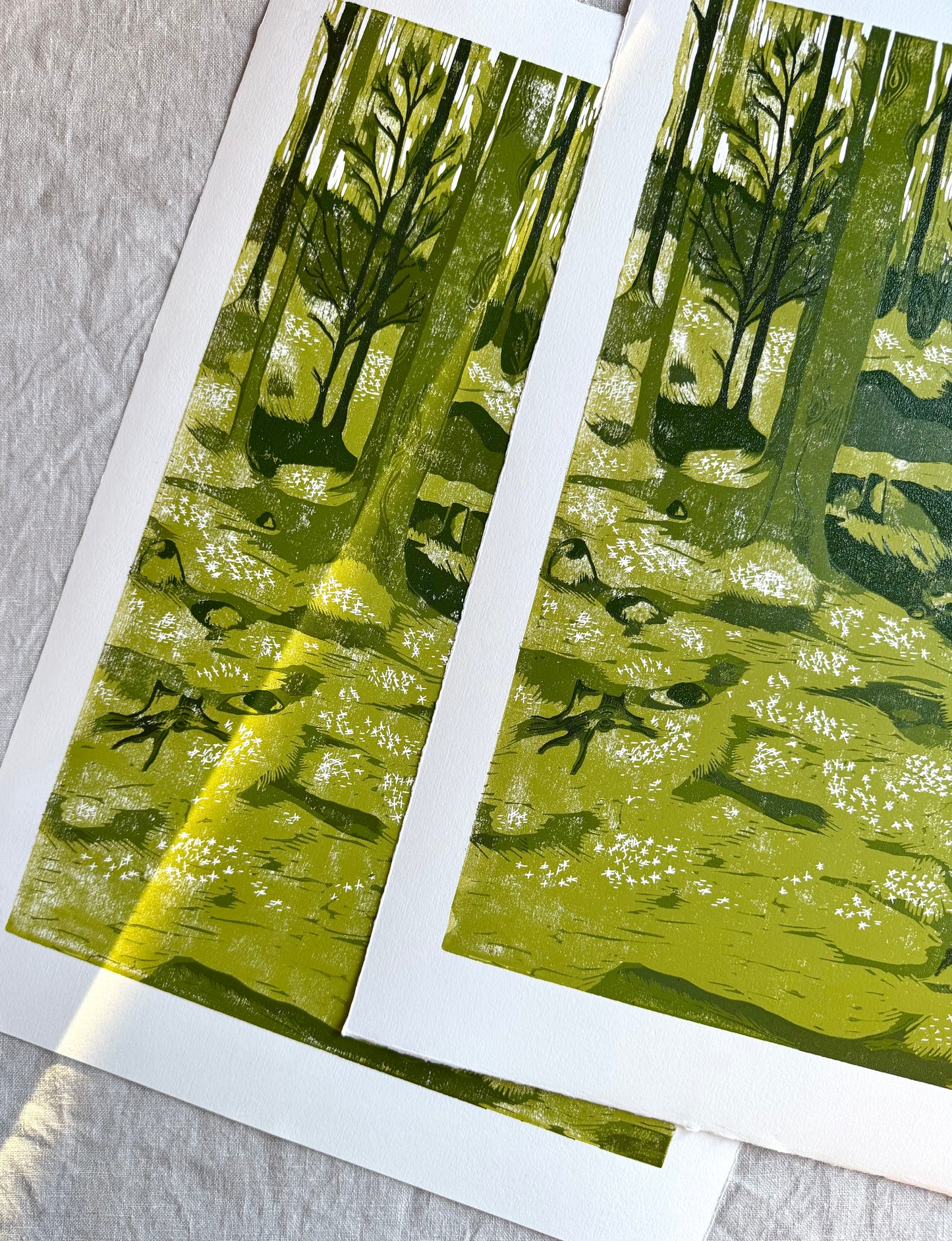 *Forhåndsbestilling* Vårskog - Originalt reduksjonstrykk med 5 lag
