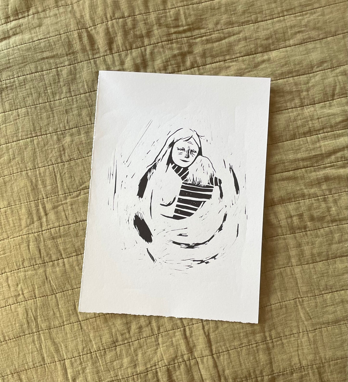 Tenk å ha en som deg II - Originalt linosnitt