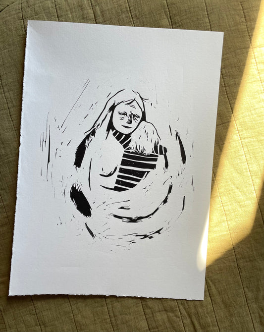 Tenk å ha en som deg II - Originalt linosnitt