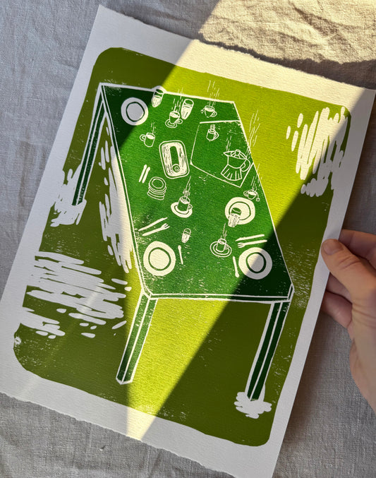 Rullekake - flere farger - Originalt linosnitt