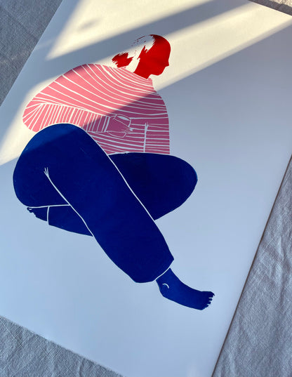 Påfyll - flere farger - Originalt linosnitt