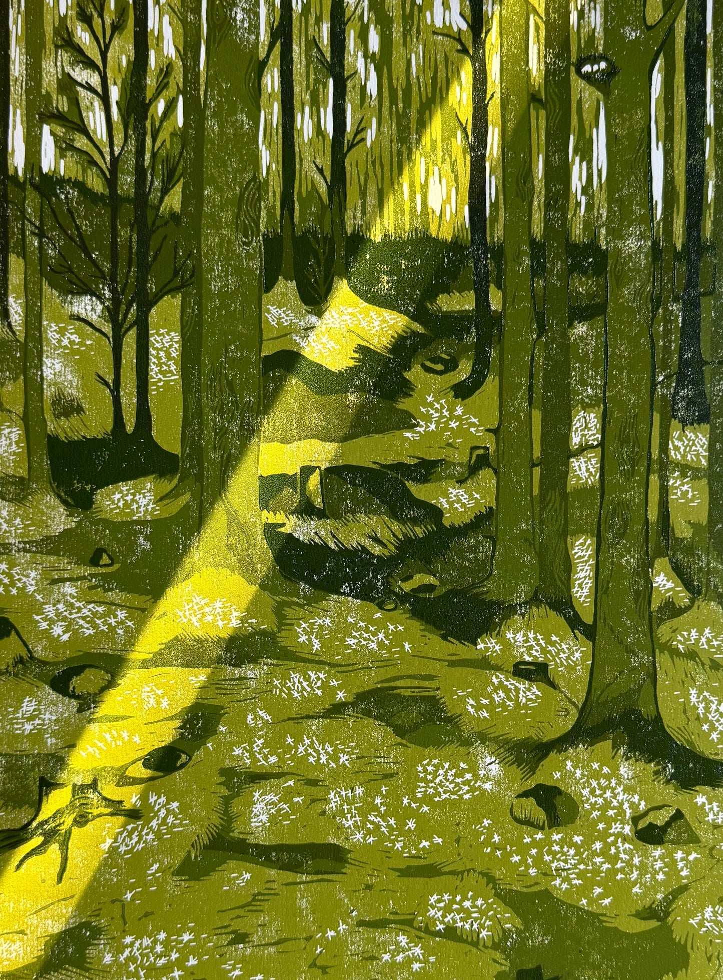 *Forhåndsbestilling* Vårskog - Originalt reduksjonstrykk med 5 lag