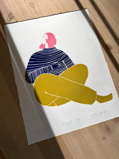 Påfyll - flere farger - Originalt linosnitt