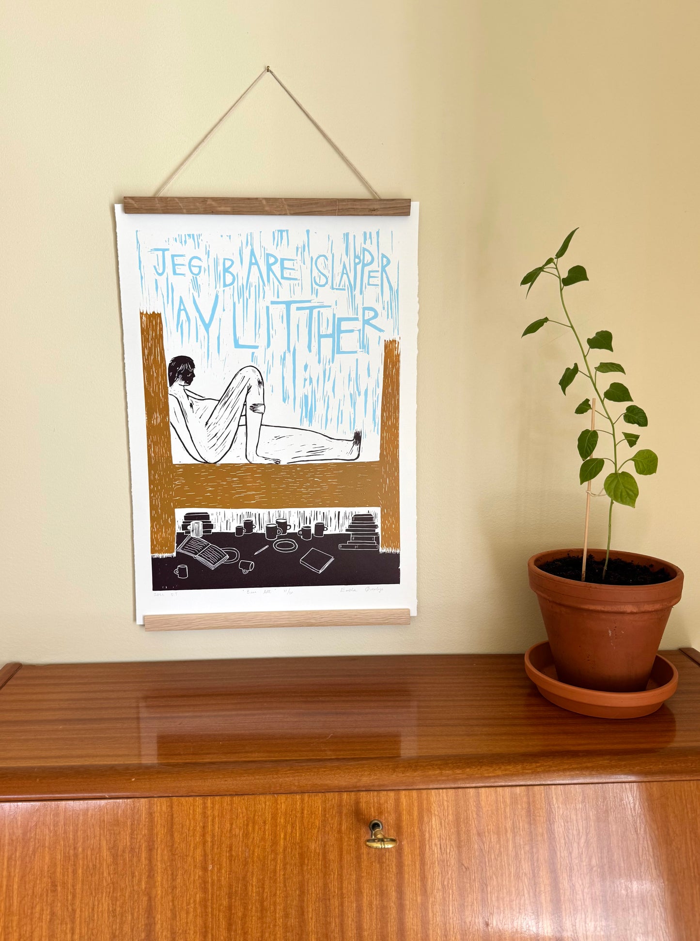 Bare litt - Originalt linotrykk