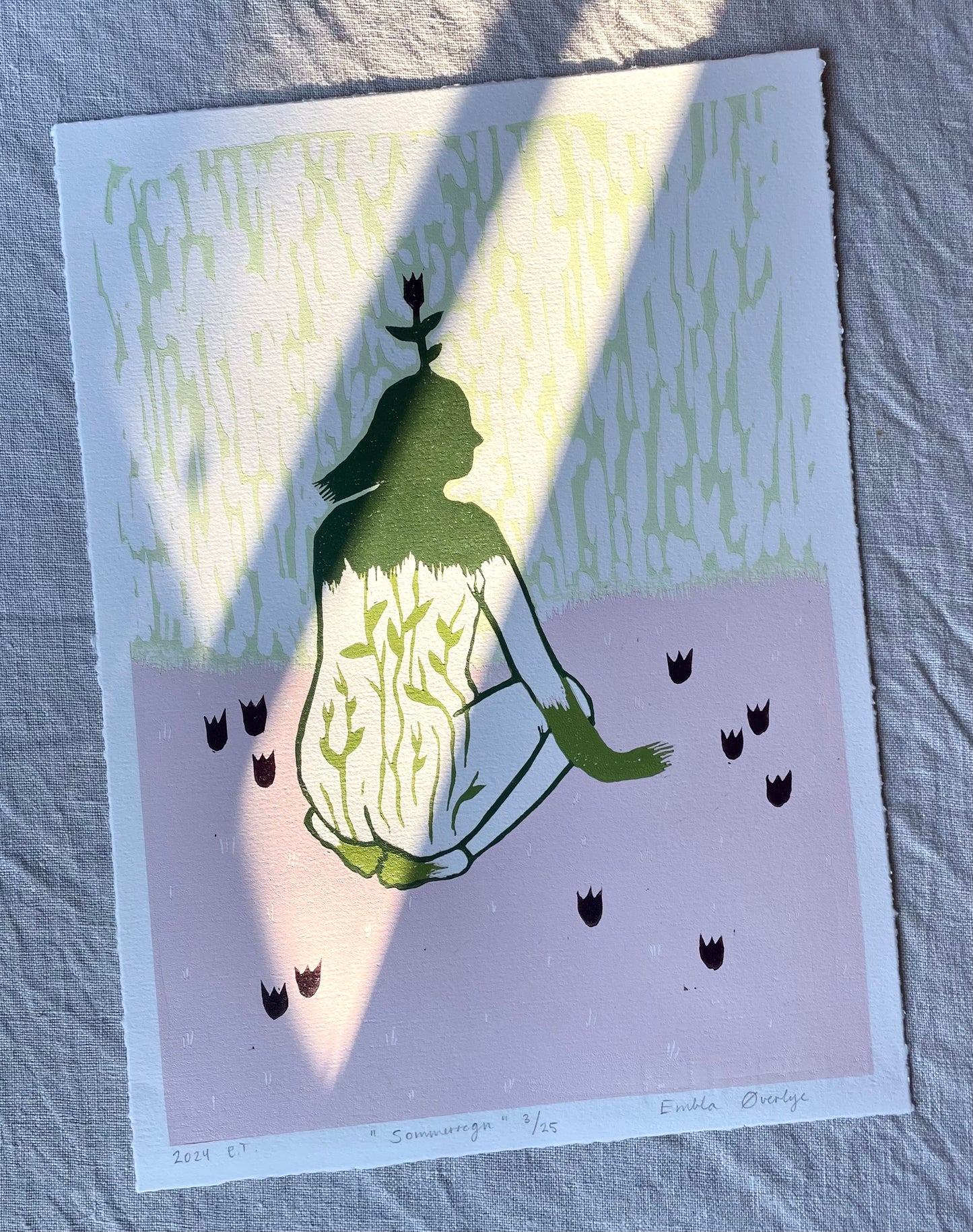 Sommerregn - Originalt reduksjonstrykk