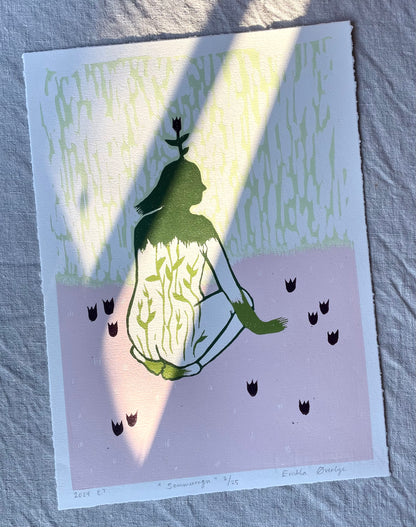 Sommerregn - Originalt reduksjonstrykk