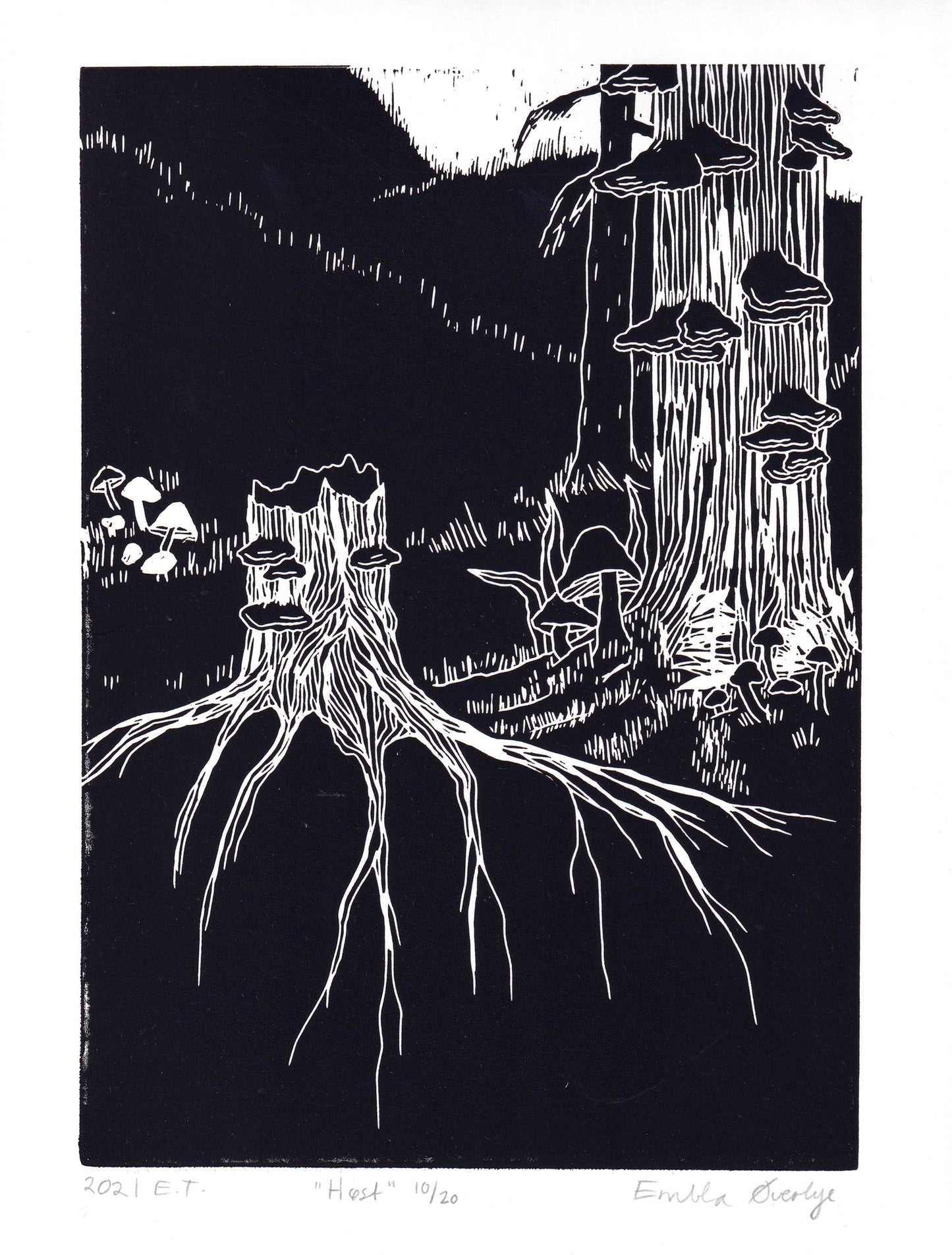 Høst - Originalt linosnitt