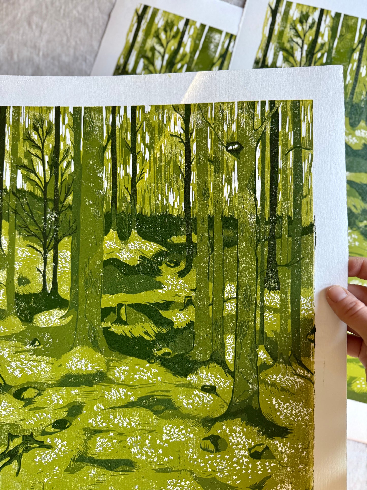 *Forhåndsbestilling* Vårskog - Originalt reduksjonstrykk med 5 lag