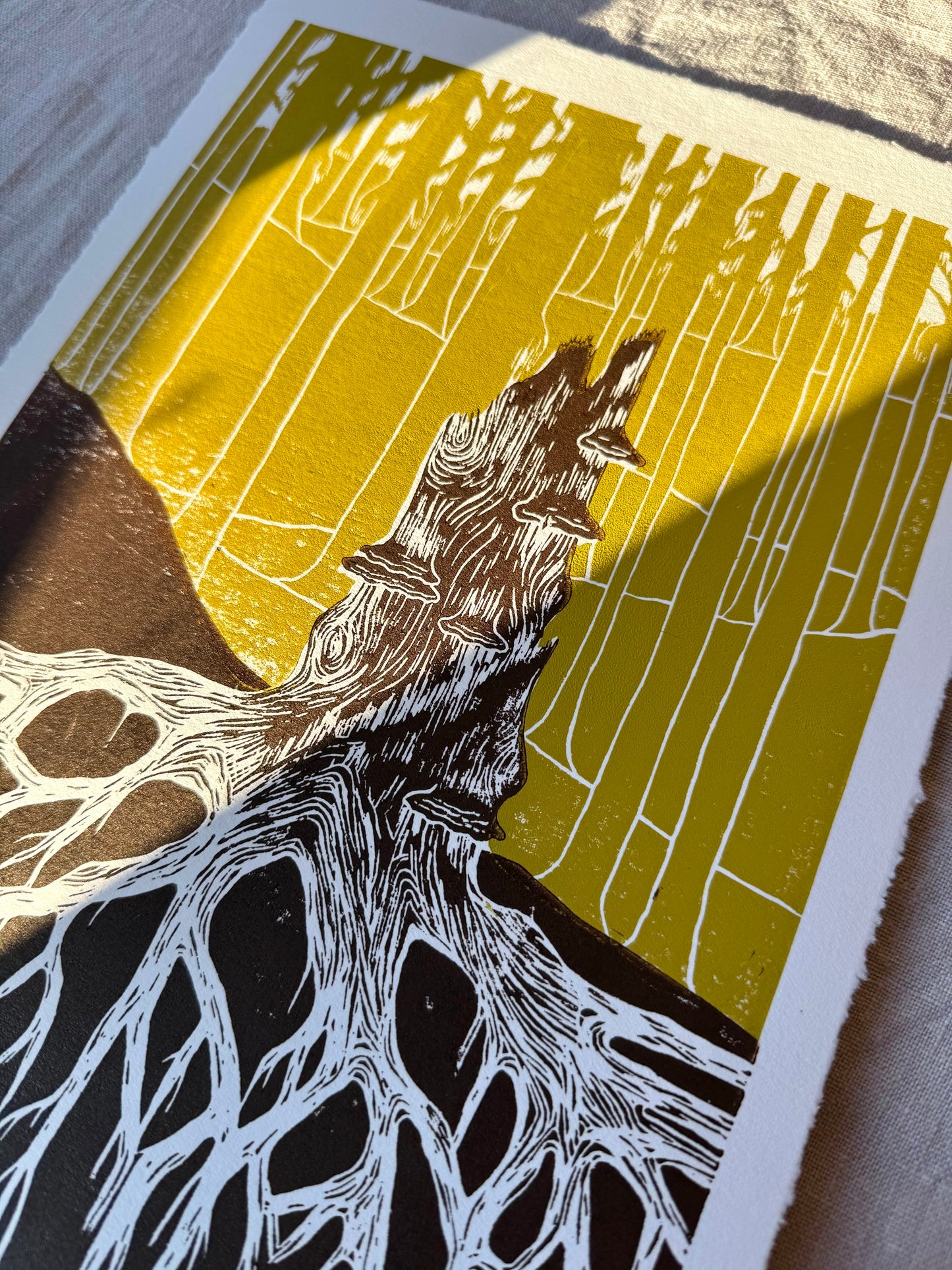 Stubben - Originalt linosnitt