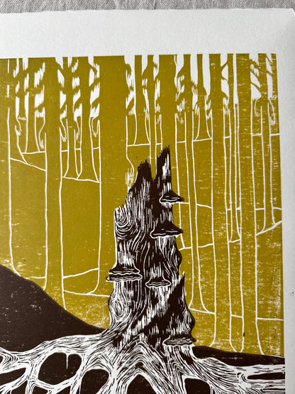 Stubben - Originalt linosnitt