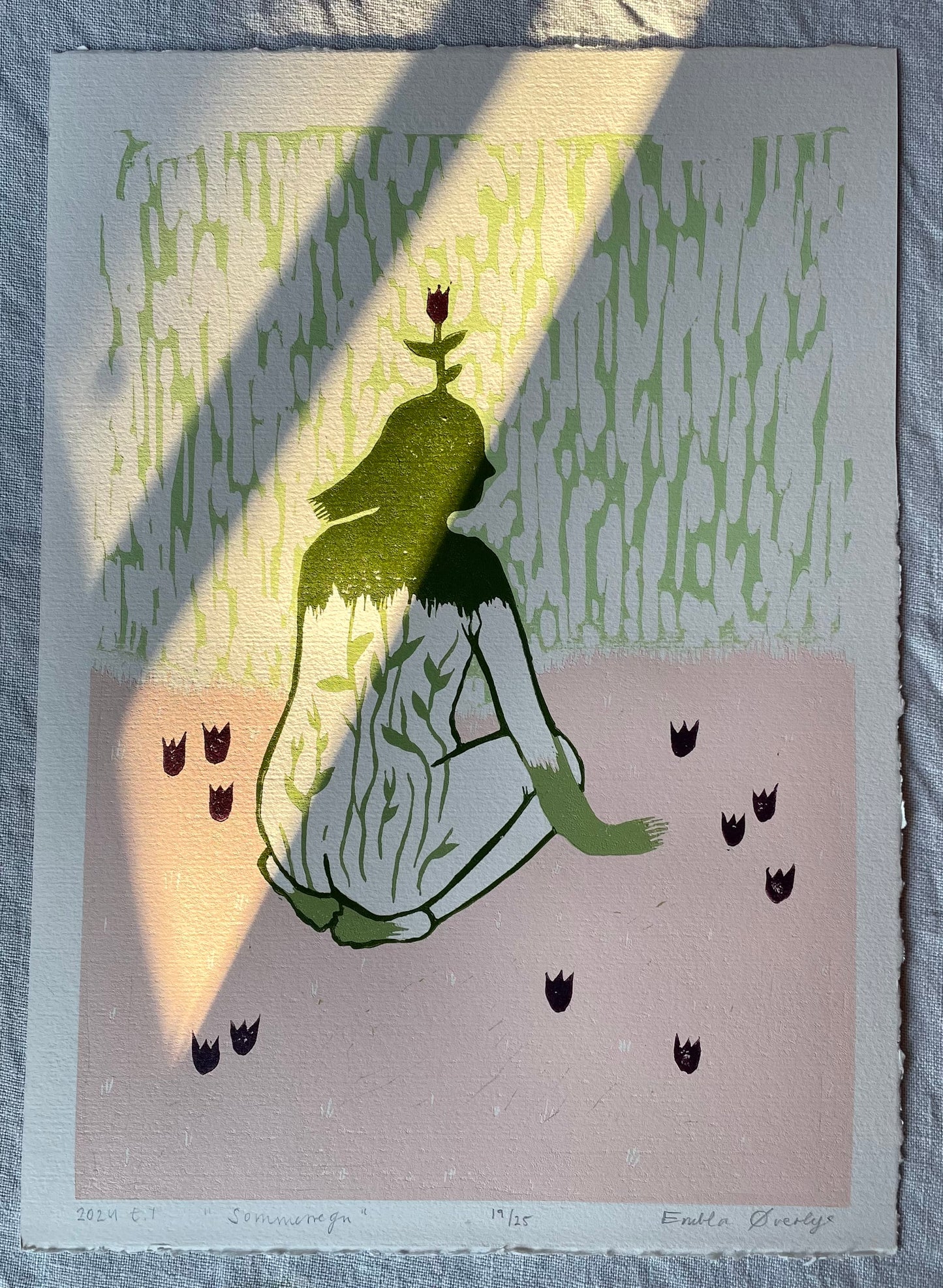 Sommerregn - Originalt reduksjonstrykk