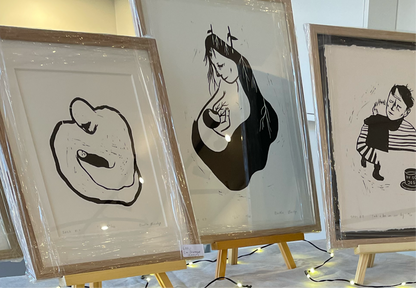 *Innrammet* Liv - Originalt linosnitt