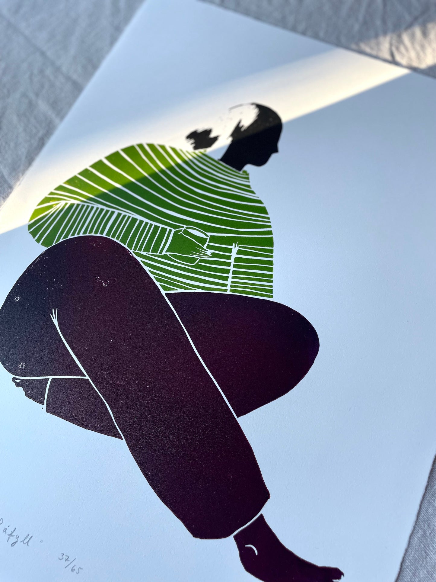 Påfyll - flere farger - Originalt linosnitt