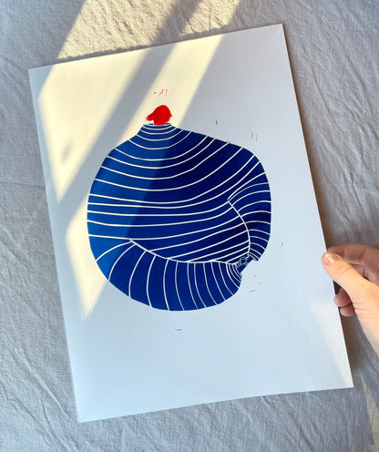 Kosegenser - flere farger - Originalt linosnitt