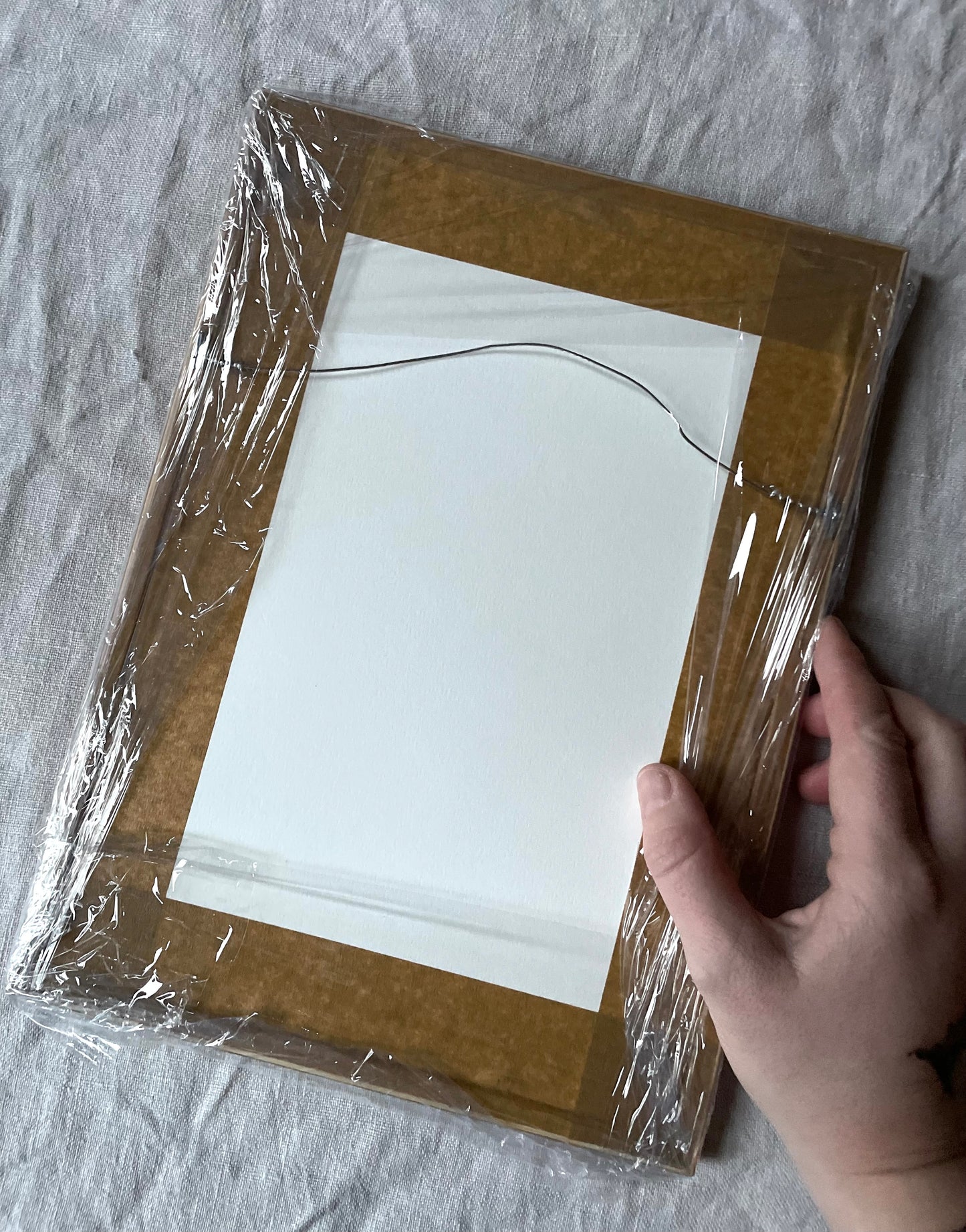 *Innrammet* Blomsten som ville sove - Originalt linosnitt