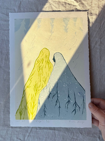 Evige - Originalt linosnitt