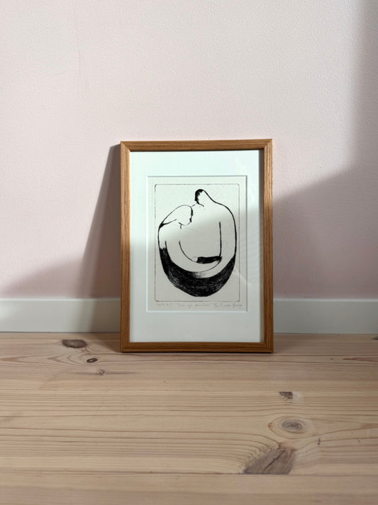 *Innrammet* Den nye familien - Originalt koldnålstrykk