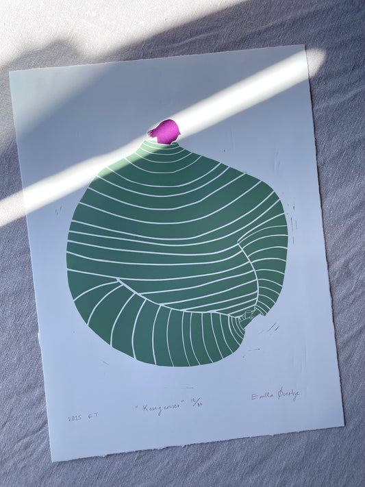 Kosegenser - flere farger - Originalt linosnitt