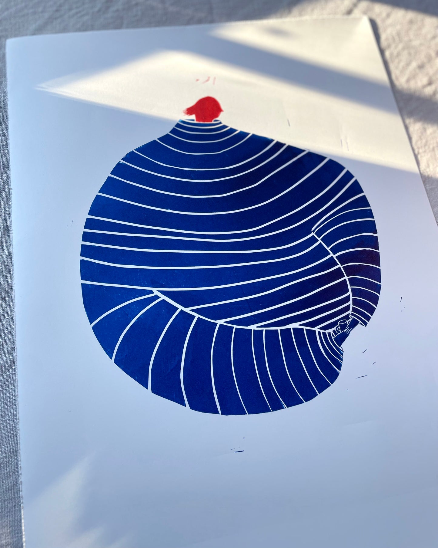 Kosegenser - flere farger - Originalt linosnitt