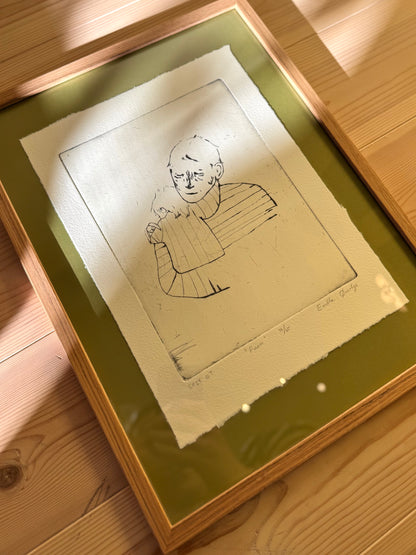 *Innrammet* Favn - Originalt koldnålstrykk