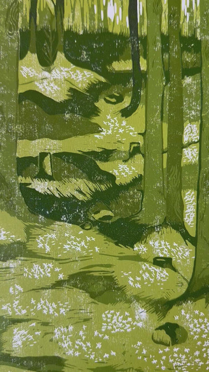 *Forhåndsbestilling* Vårskog - Originalt reduksjonstrykk med 5 lag